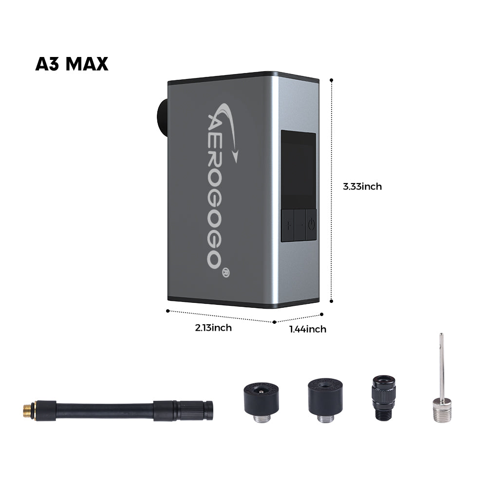 Aerogogo All-Metal Casing GIGA Bicycle Pump: Max 150PSI, Suitable for Various Tires and Balls